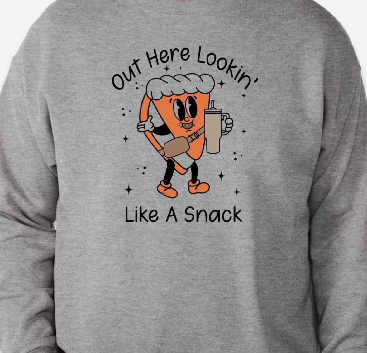 Crewneck Sweater-(2XL-3XL) Looking like a snack Pumpkin Pie (Thanksgiving)